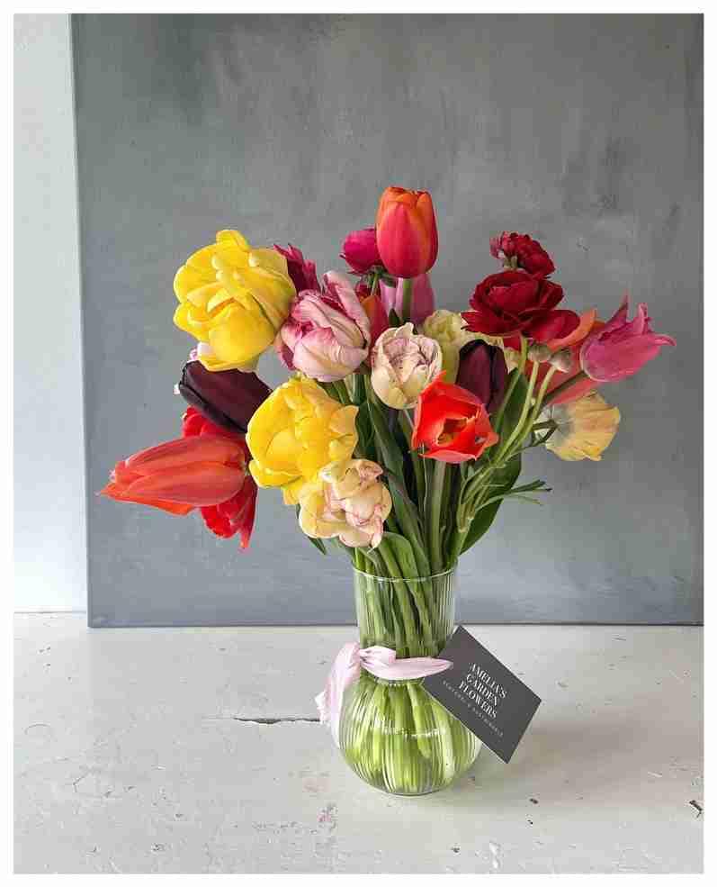 Vase of Seasonal Flowers